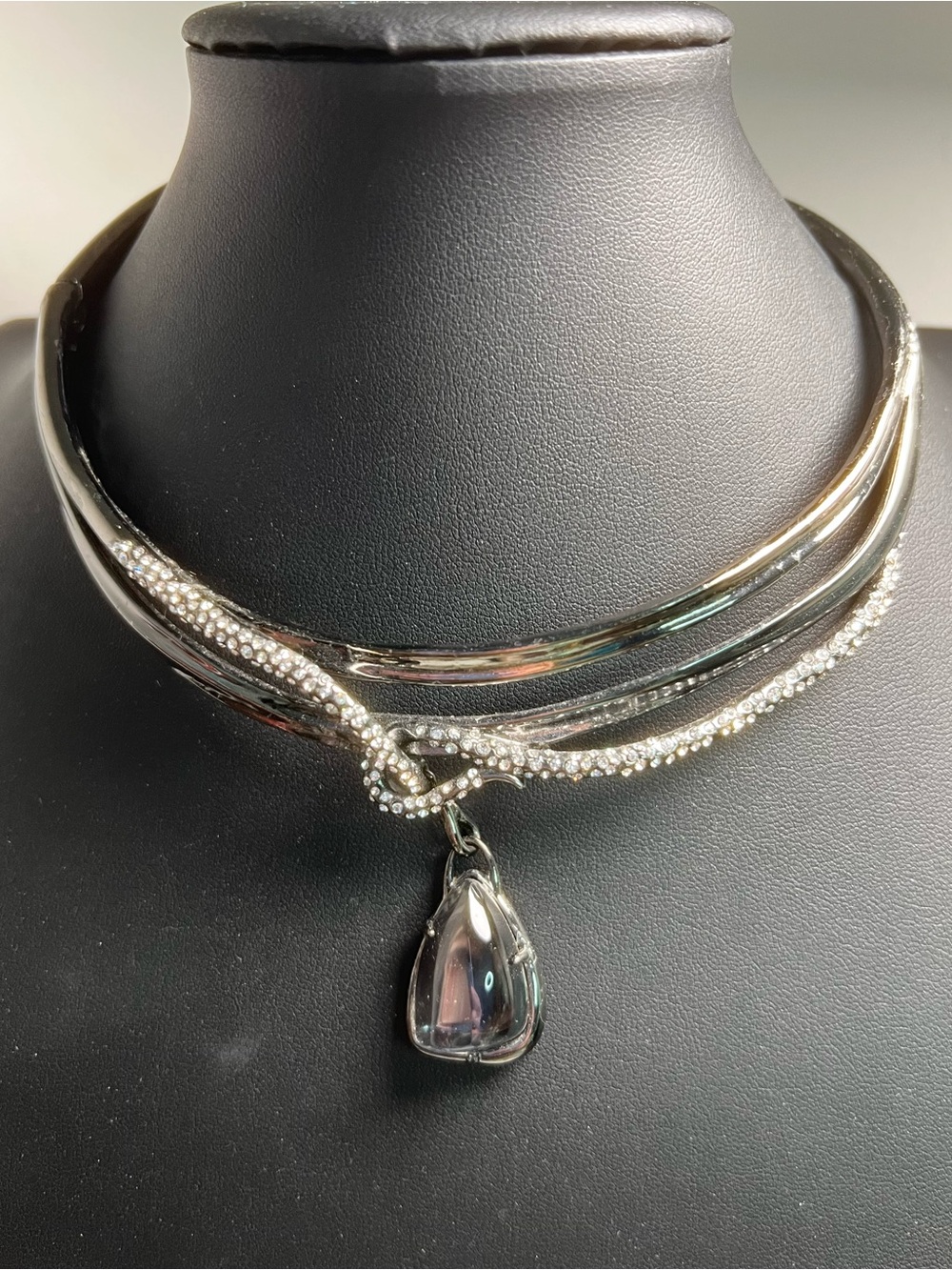 Alexis Bittar Crystal Embellished Collar Statement Necklace D8